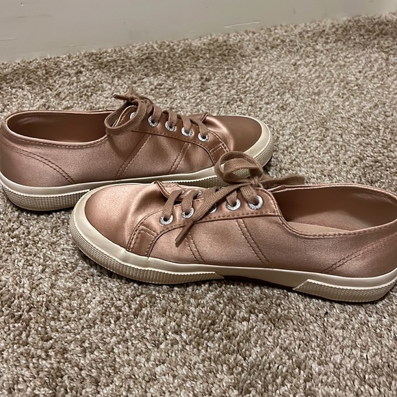 Superga Blush Satin Sneaker - Size 37.5 - Picture 7 of 11